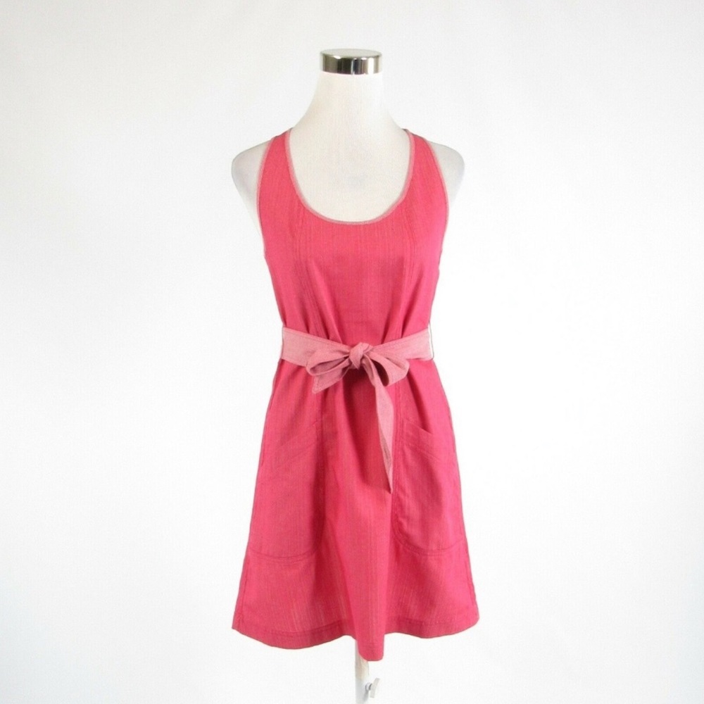 Pink ivory FOSSIL sleeveless A-line dress 2
